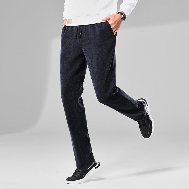 Men's Corduroy Straight Pants Loose Casual Pants