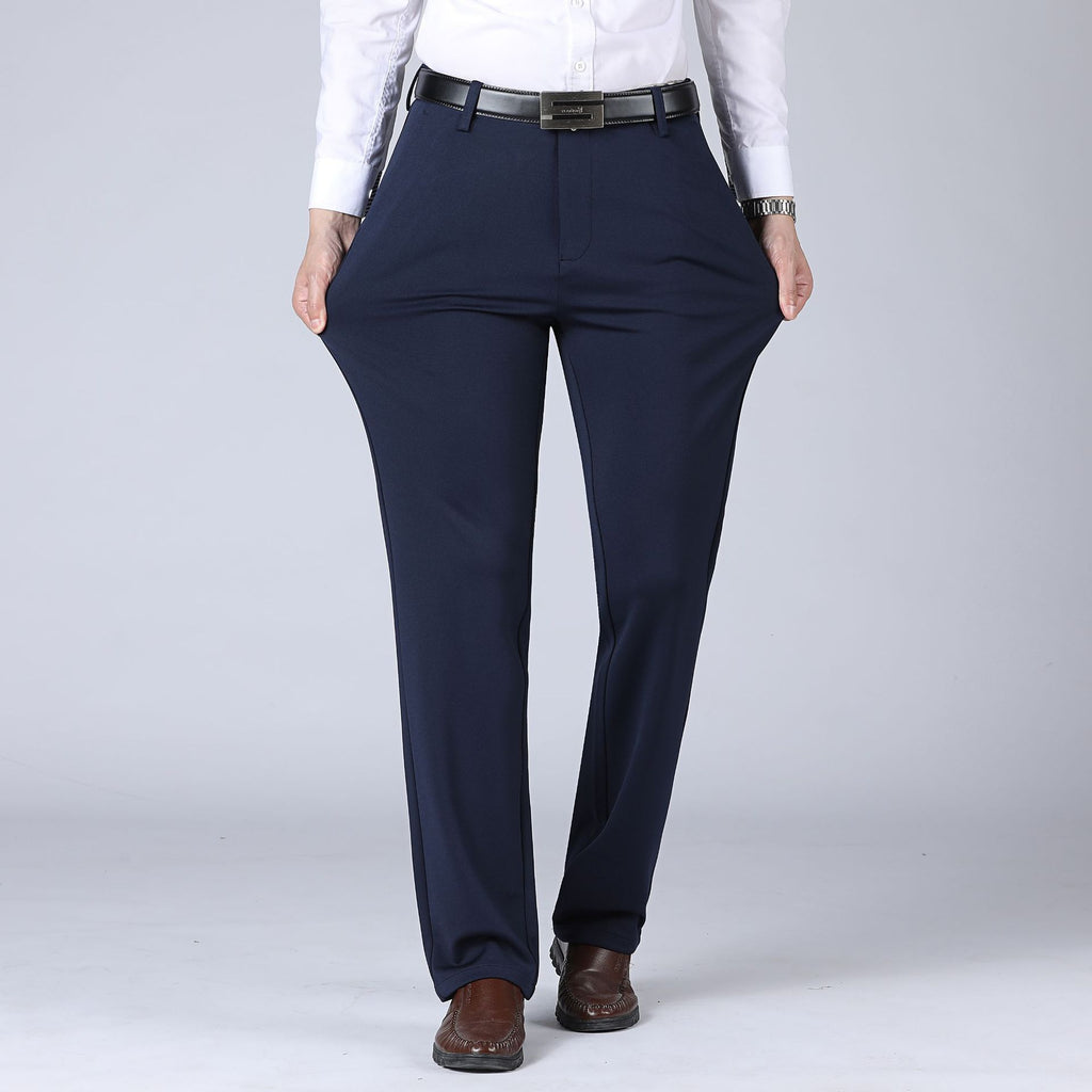 Autumn And Winter Thick High-elastic Fleece-lined Men's Pants