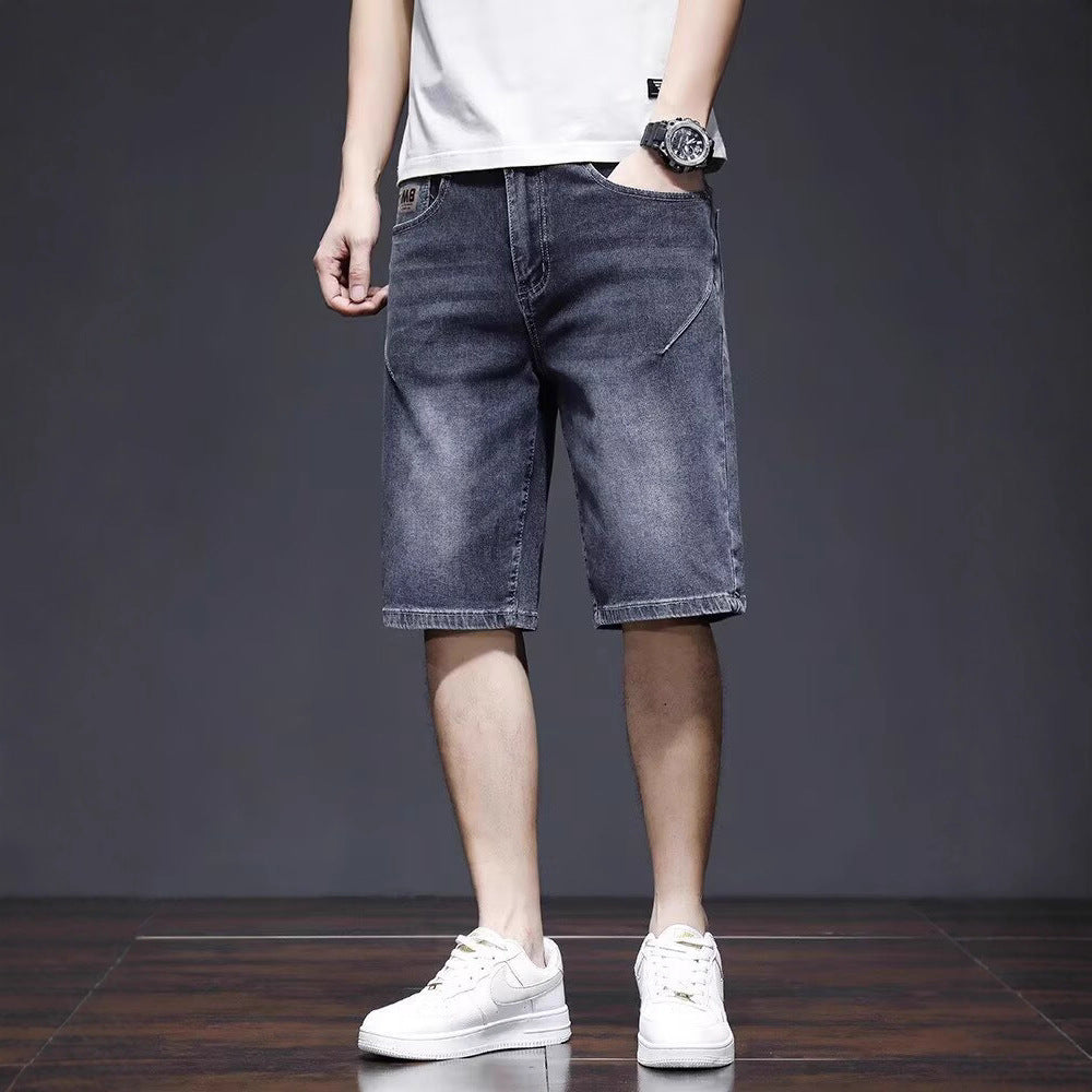 Straight-leg Summer Thin Mens Denim Shorts