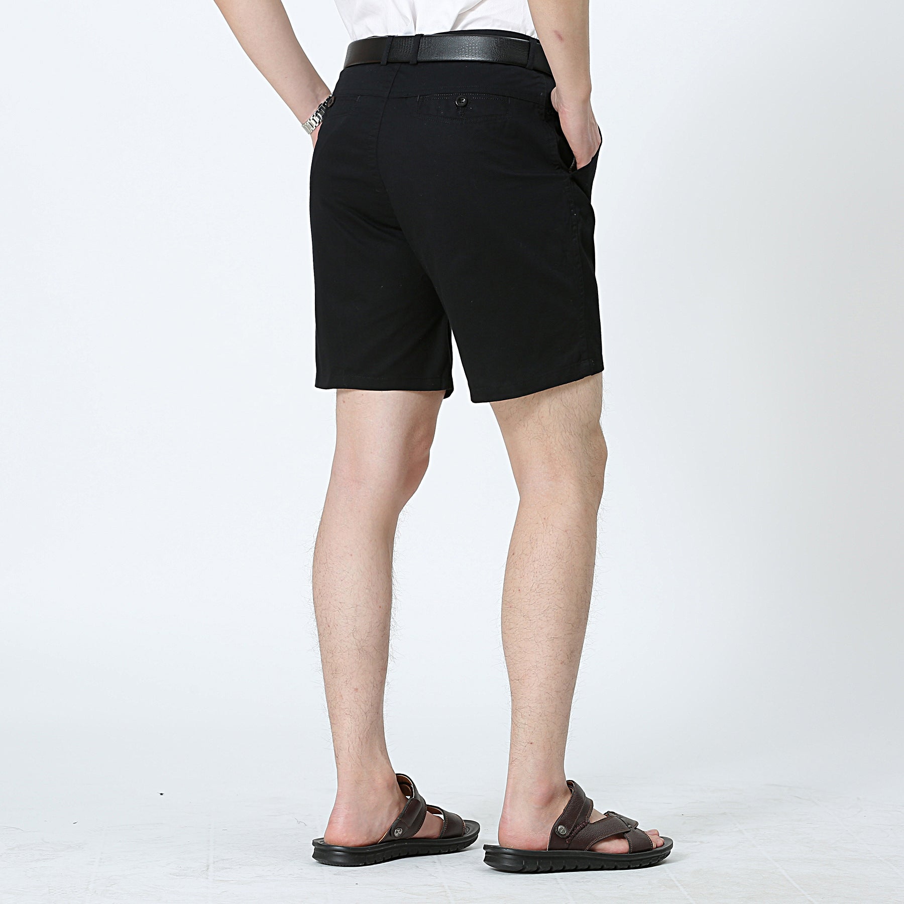 Summer Thin Cotton Loose Straight-Leg Suit Shorts For Men