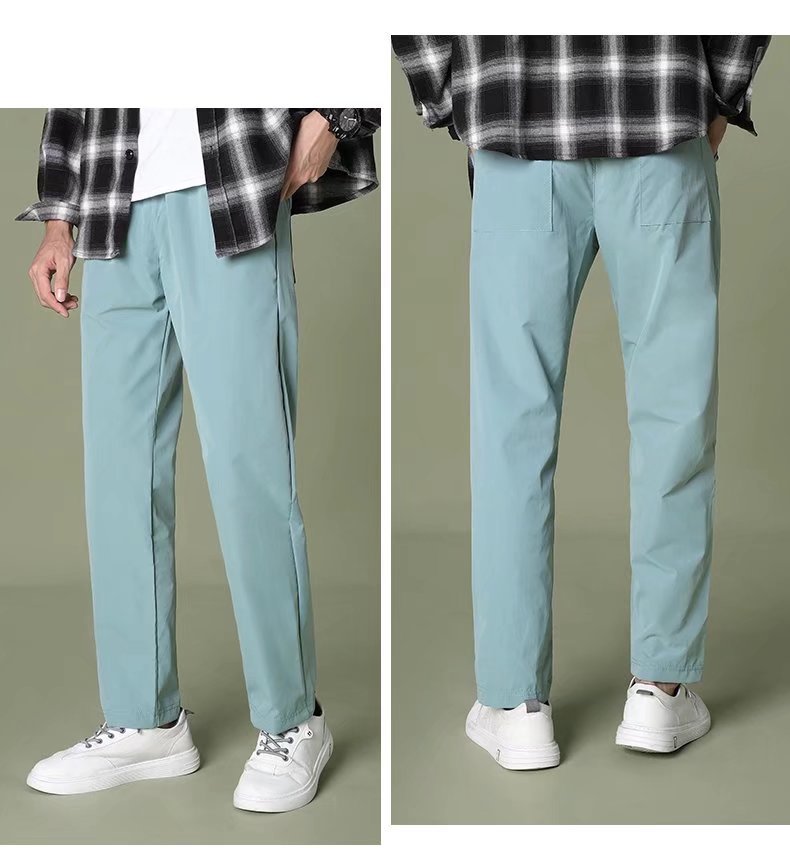 SpringAutumn All Match Stretchy Loose Cropped Suit Pants