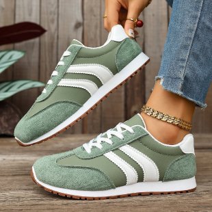 Outerwear Lace-up Color-block Casual Athletic Shoes