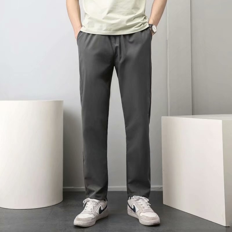 SpringAutumn All Match Stretchy Loose Cropped Suit Pants
