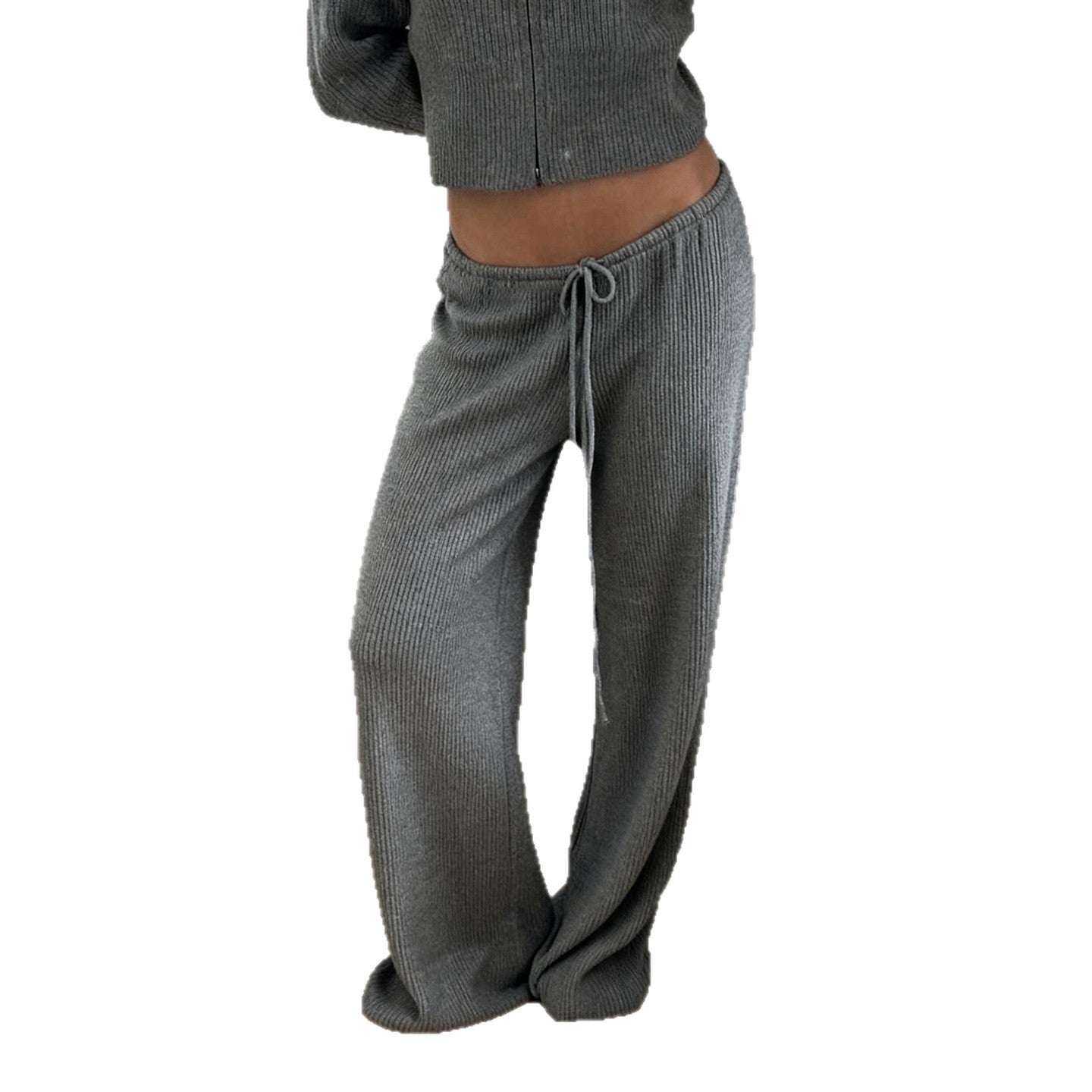 AutumnWinter Minimalist Effortless Drapey Loose Wide-Leg Pants