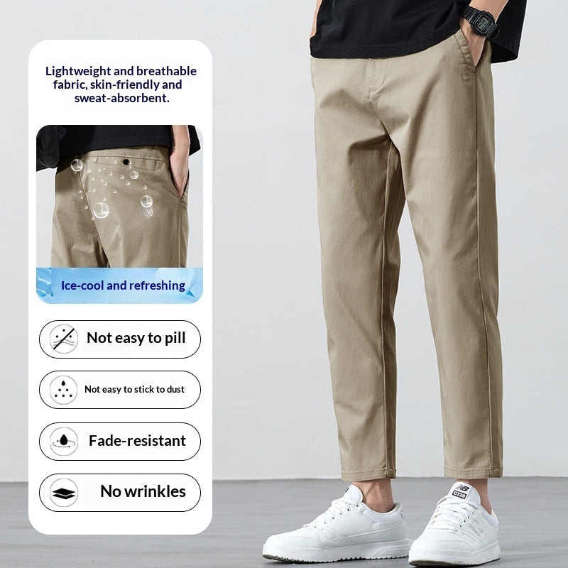 Men's Solid-Colored Versatile Casual Work Pants
