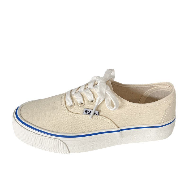 Flat-bottomed Retro Hong Kong-style Instagram-style Sneakers For Students