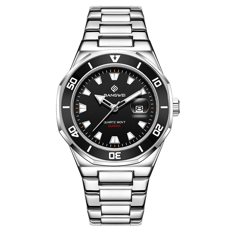 Simple Business-Style Mens Quartz Watch With A Large Dial