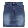 Pocket Symmetrical Personality Butterfly Embroidery Slit Denim Hip  Skirt