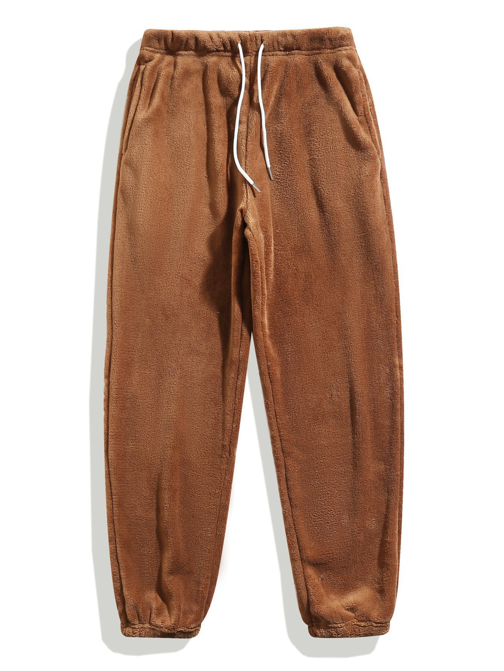 Casual And Fashionable Coral Fleece Drawstring Pants