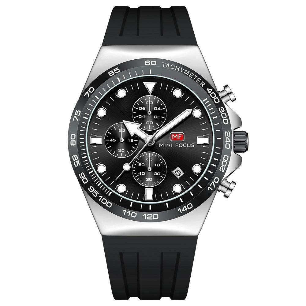 Mens Sporty Casual Watch Multifunction Quartz Watch