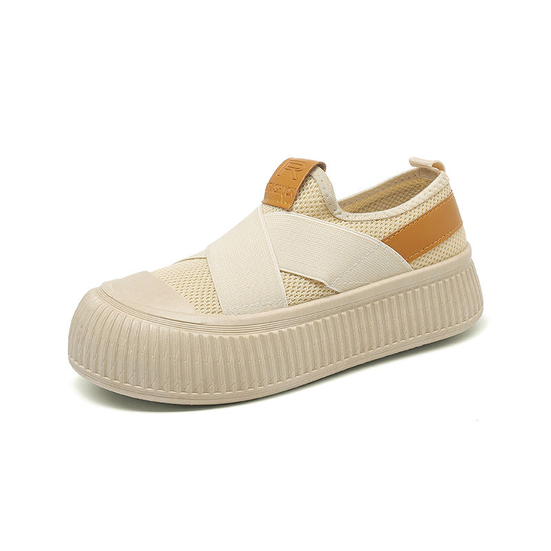 Springautumn Breathable Mesh Cookie Canvas Shoes