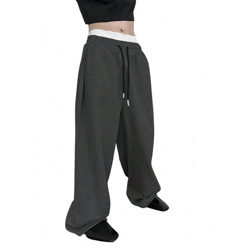 Men's Sweatpants Waist Drawstring Straight Loose Trousers