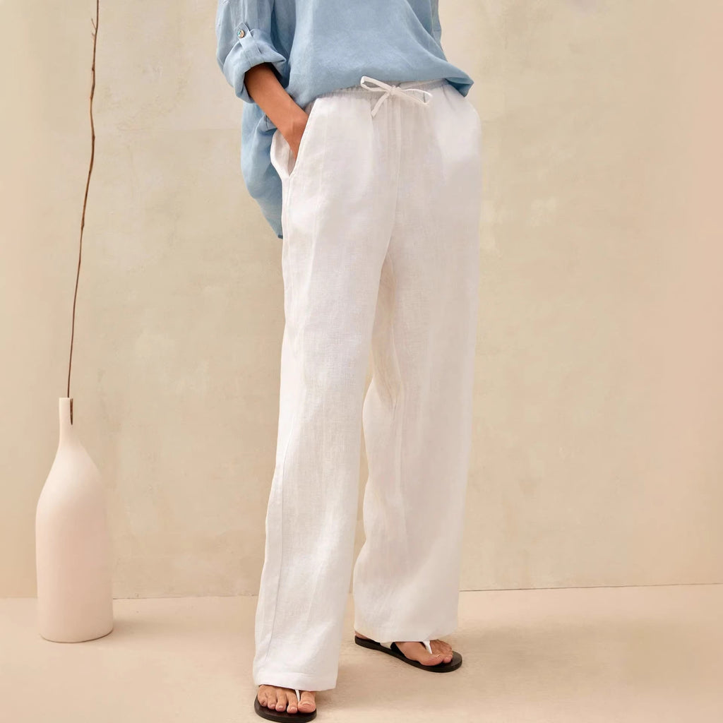 Linen Comfortable Straight-Leg Pants Women's Casual Pants