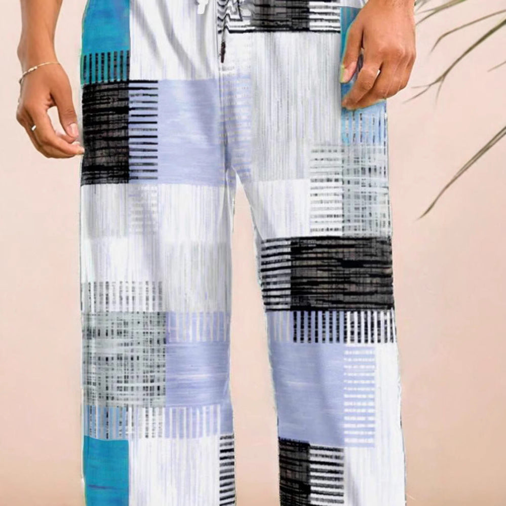Stylish Cool High-Quality Plaid-Pattern Mens Casual Trousers