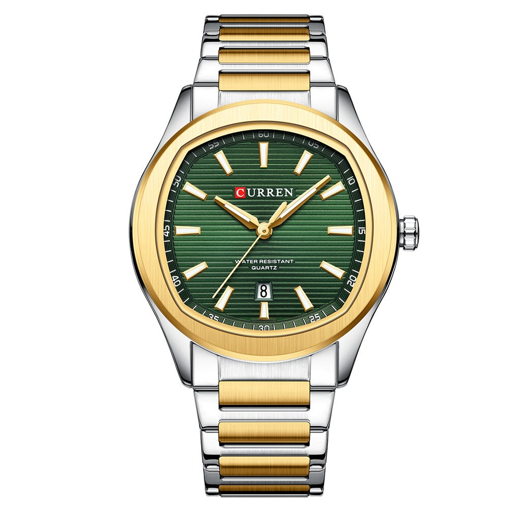 Mens Simple Waterproof Calendar Quartz Watch