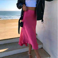 High-waisted Satin Dress