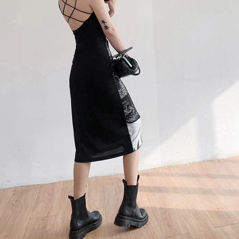 Skirts Gradient Blooming Ink-splashing Printing Stitching Personalized Design Skirts Women's Fashion Printed Skirts