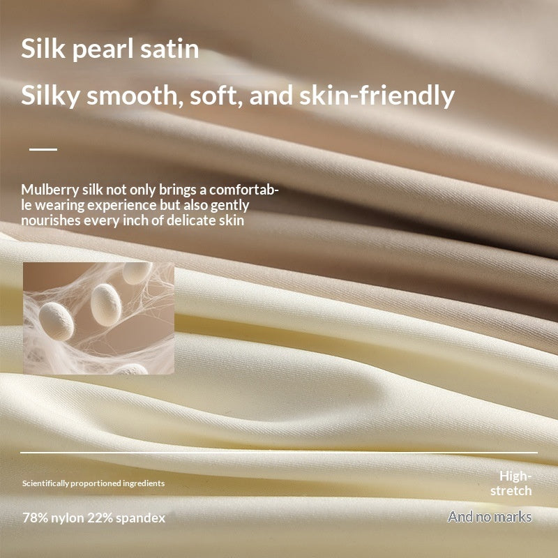 Mildly Luxurious Breathable Cross-Strap Mesh Slip In Silk Satin
