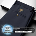 Business Suit Pants Men Ice Silk Casual Pants