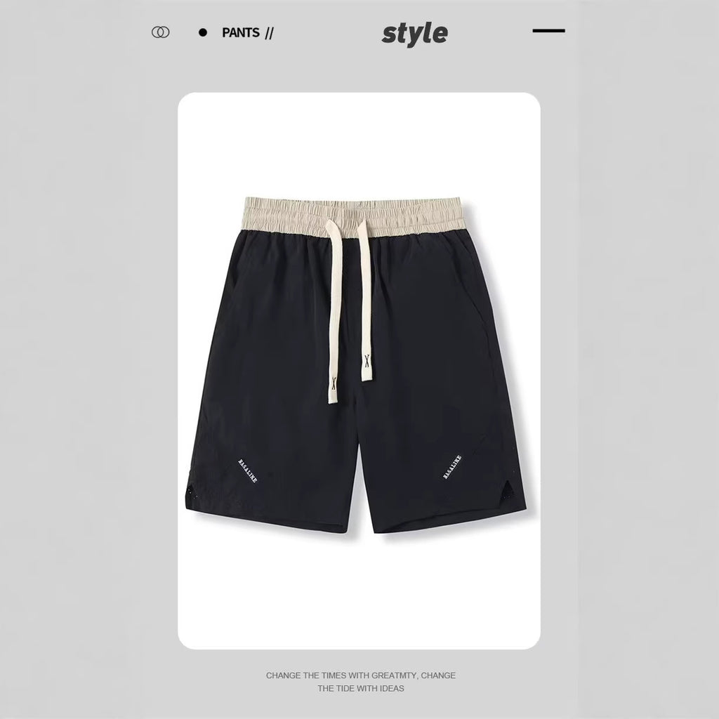 Men's Casual Shorts Loose Straight-Cut Cropped Trousers