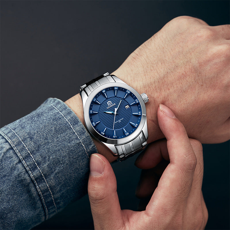 Men's Waterproof Business Calendar Quartz Watch