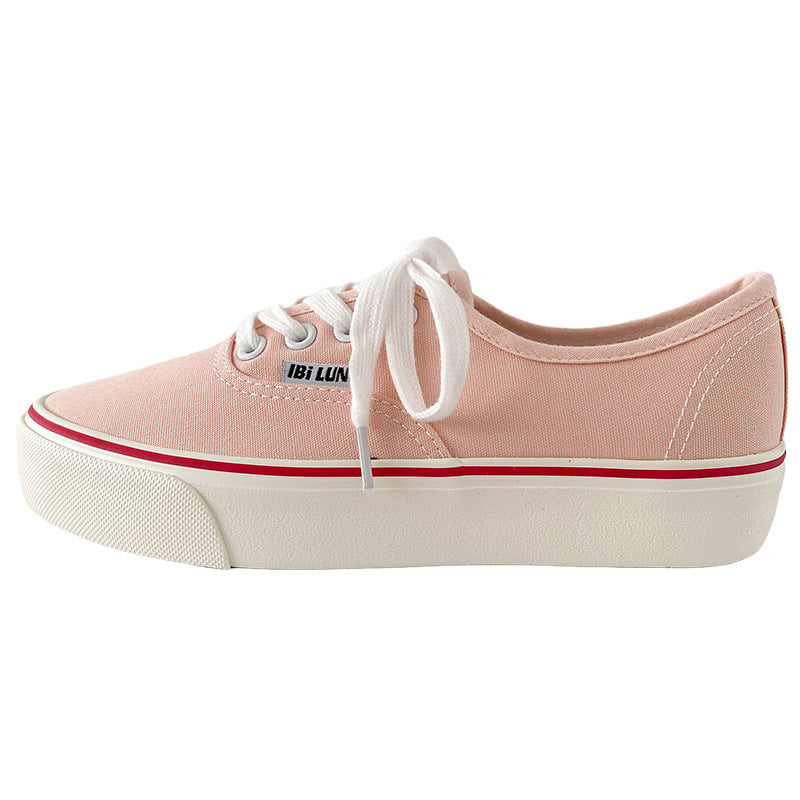 Flat-bottomed Retro Hong Kong-style Instagram-style Sneakers For Students