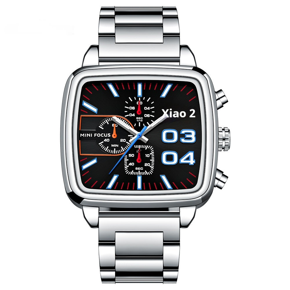 Mens Multifunctional Waterproof Quartz Watch