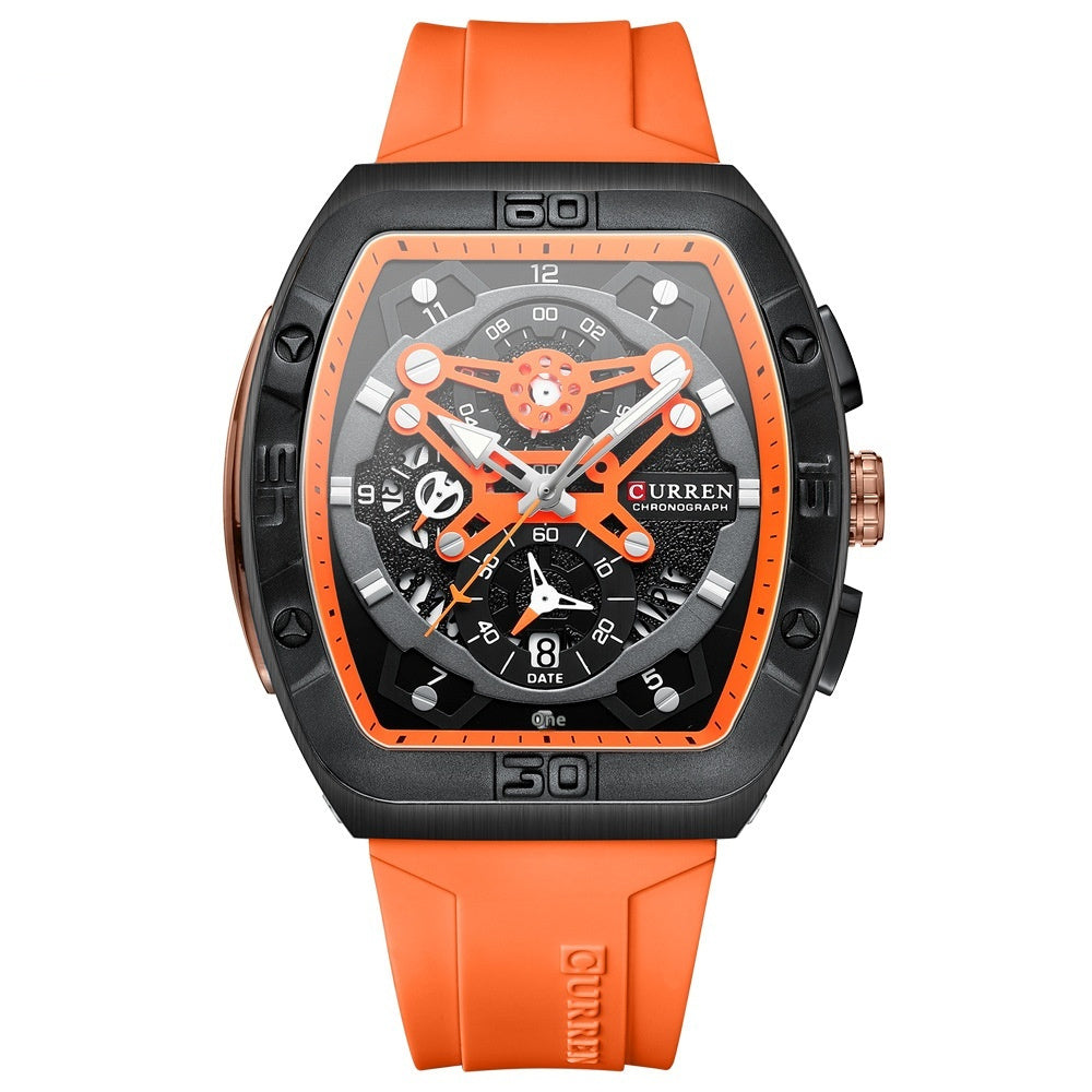 Cairen Unisex Six-Hand Quartz Watch Sporty Style Multi-Function Water-Resistant