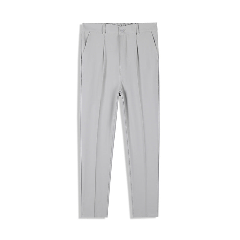 Mens Stylish Casual Straight-leg Versatile Suit Pants