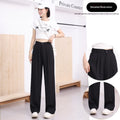 Women's Lightweight High-waisted Loose-fit Ice-silk Wide-leg Pants
