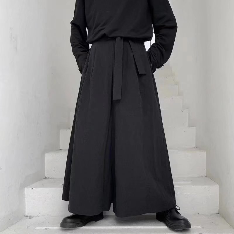 Vintage-style Irregular Flared Plus-size Pantskirt