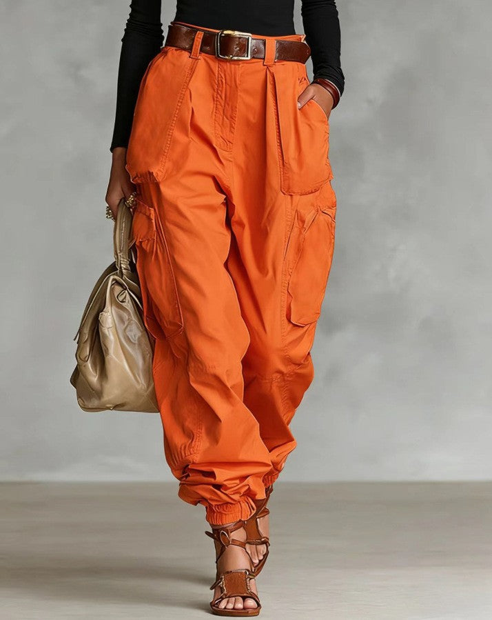 Niche Relaxed-fit Wide-leg Casual Trousers For Women