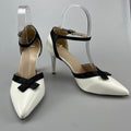 French Elegant Pointed Toe Bow High Heels