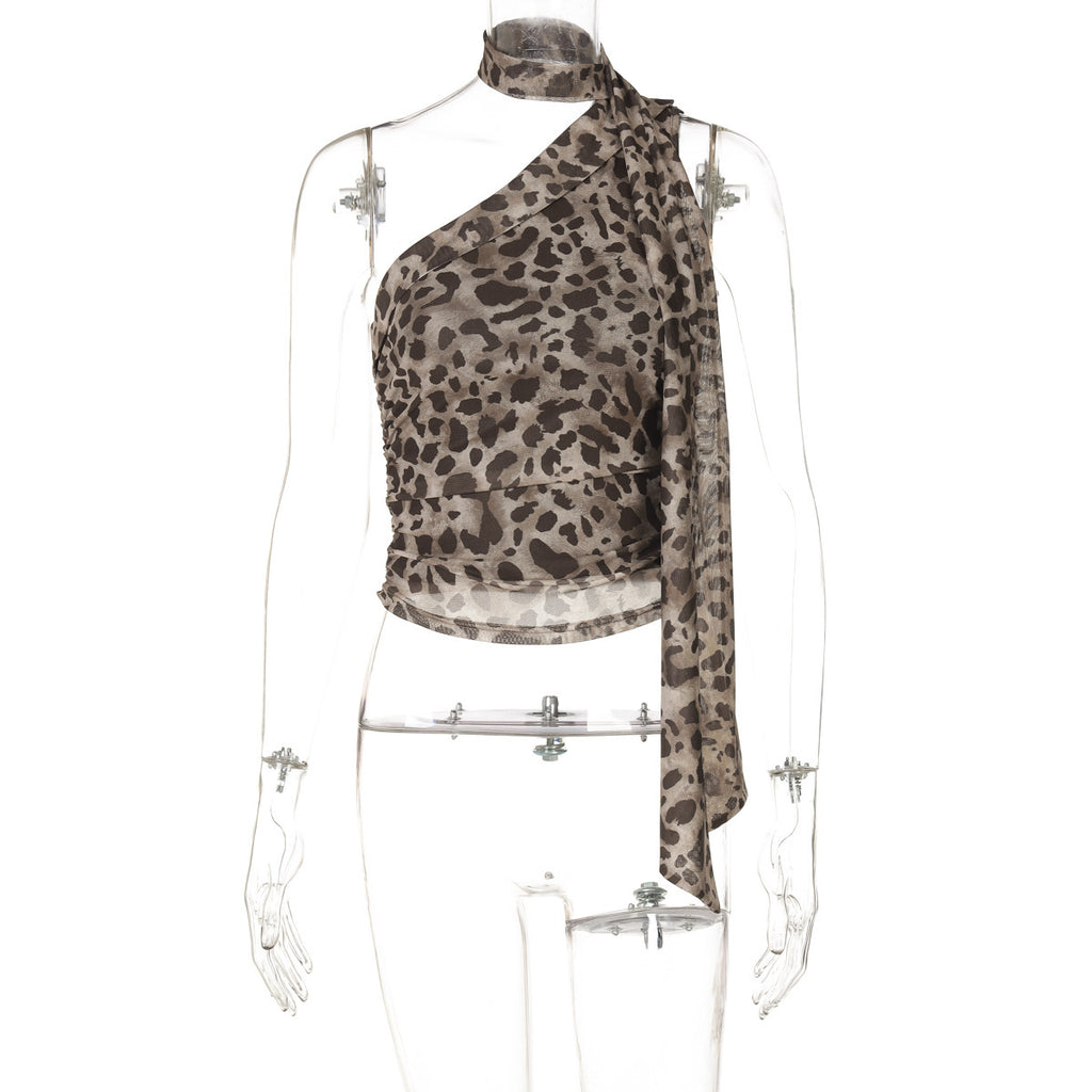 Women's Leopard Slim Fit Print Top