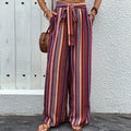 Women's Printed High-Waist Elastic Wide-Leg Pants