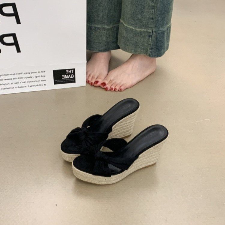 Women's Wedge Heel Platform Sandals, 2026 New Summer Outdoor High Heel Slides, Comfortable For Dresses