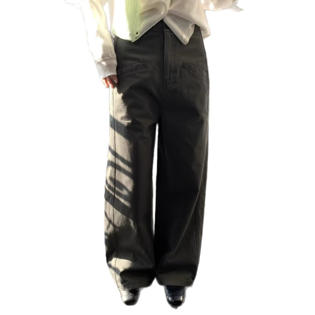 Heavily Draping Super-simple Casual Wide-leg Pants