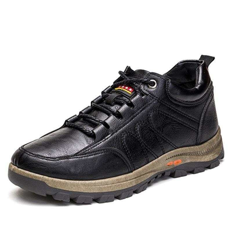 Men's Soft-soled Non-slip Cotton Leather Shoes For Winter
