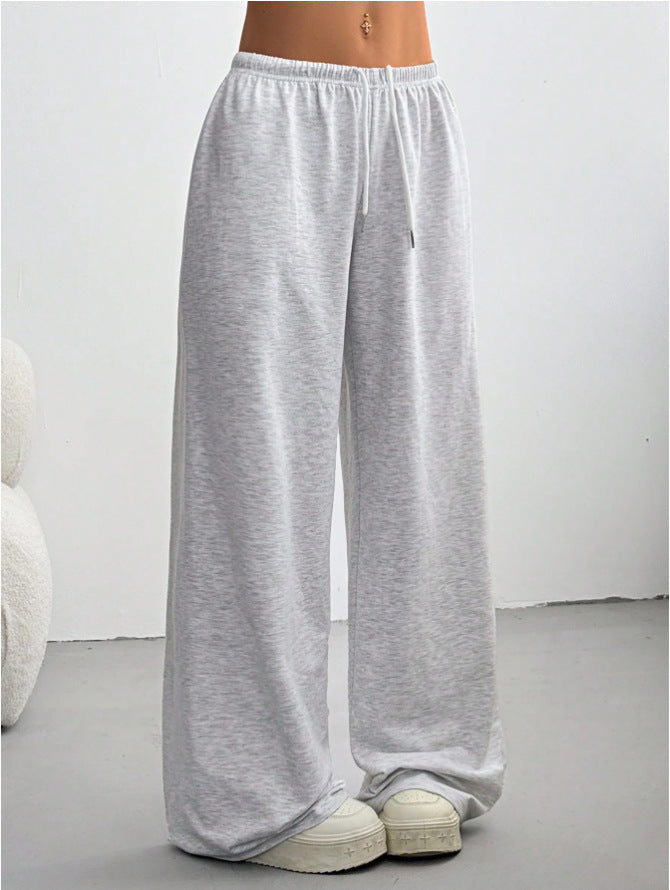 Straight-leg Minimalist Solid-color Womens Sweatpants