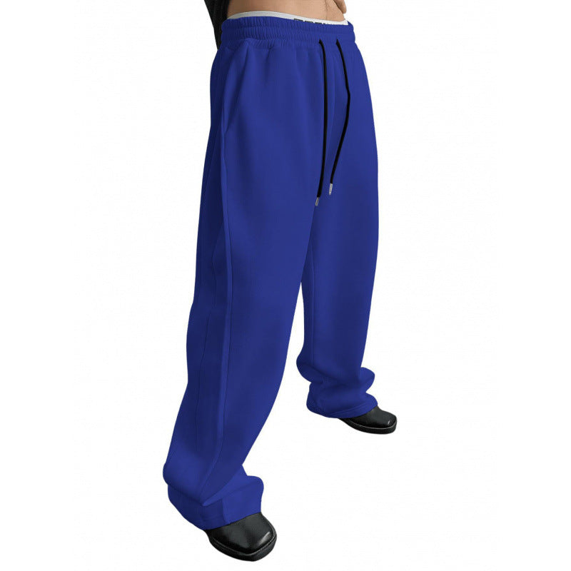 Men's Sweatpants Waist Drawstring Straight Loose Trousers