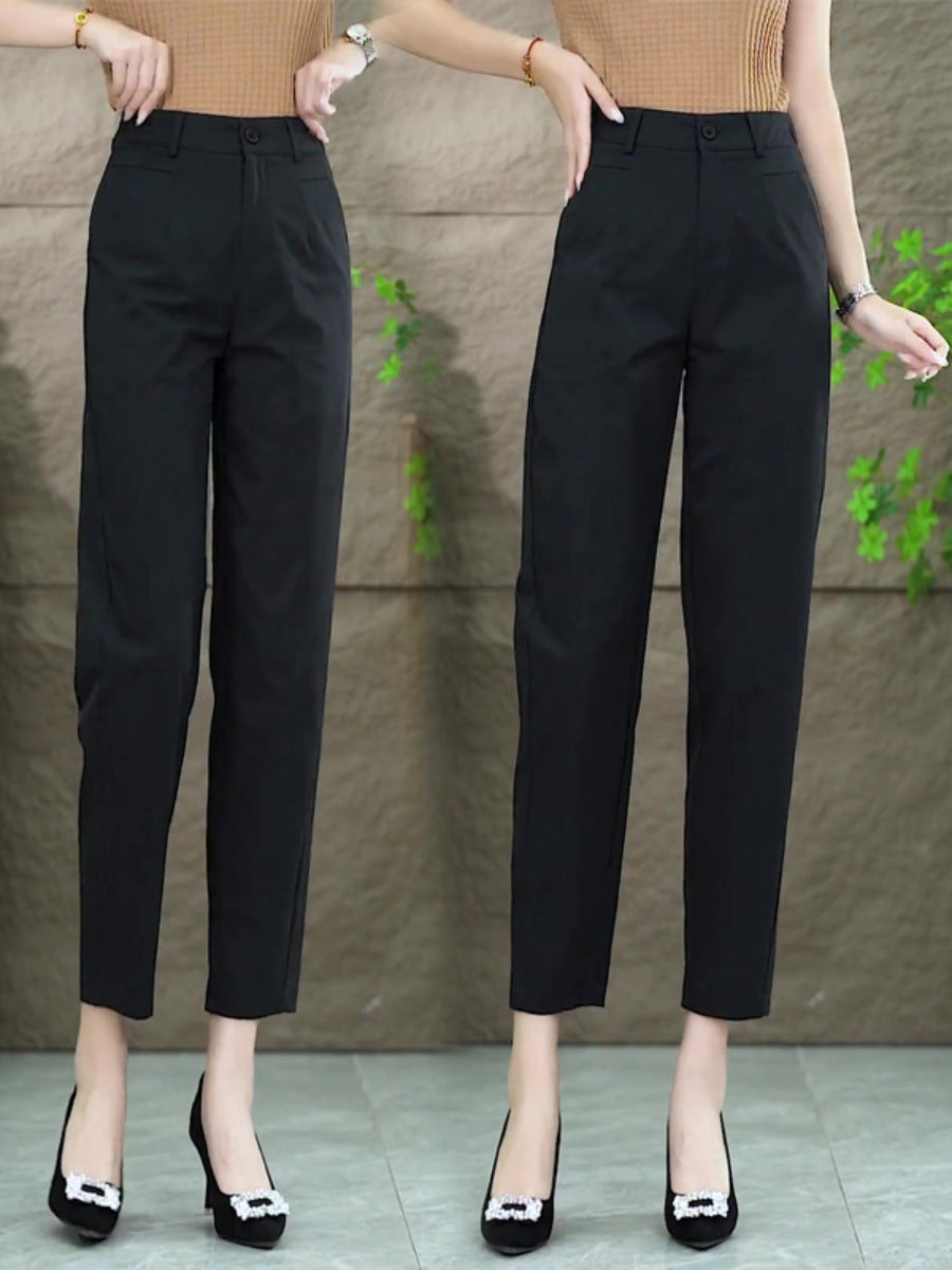 Cropped Suit Pants Women's Straight-leg Pants