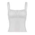 Women's Cropped Tank Top With Straps Solid-color Top