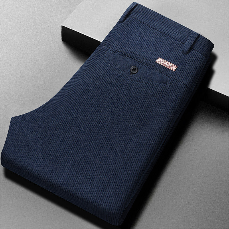 Autumn And Winter Middle-aged And Elderly Corduroy Men's Pants 50-year-old Dad's Pants Thick Casual