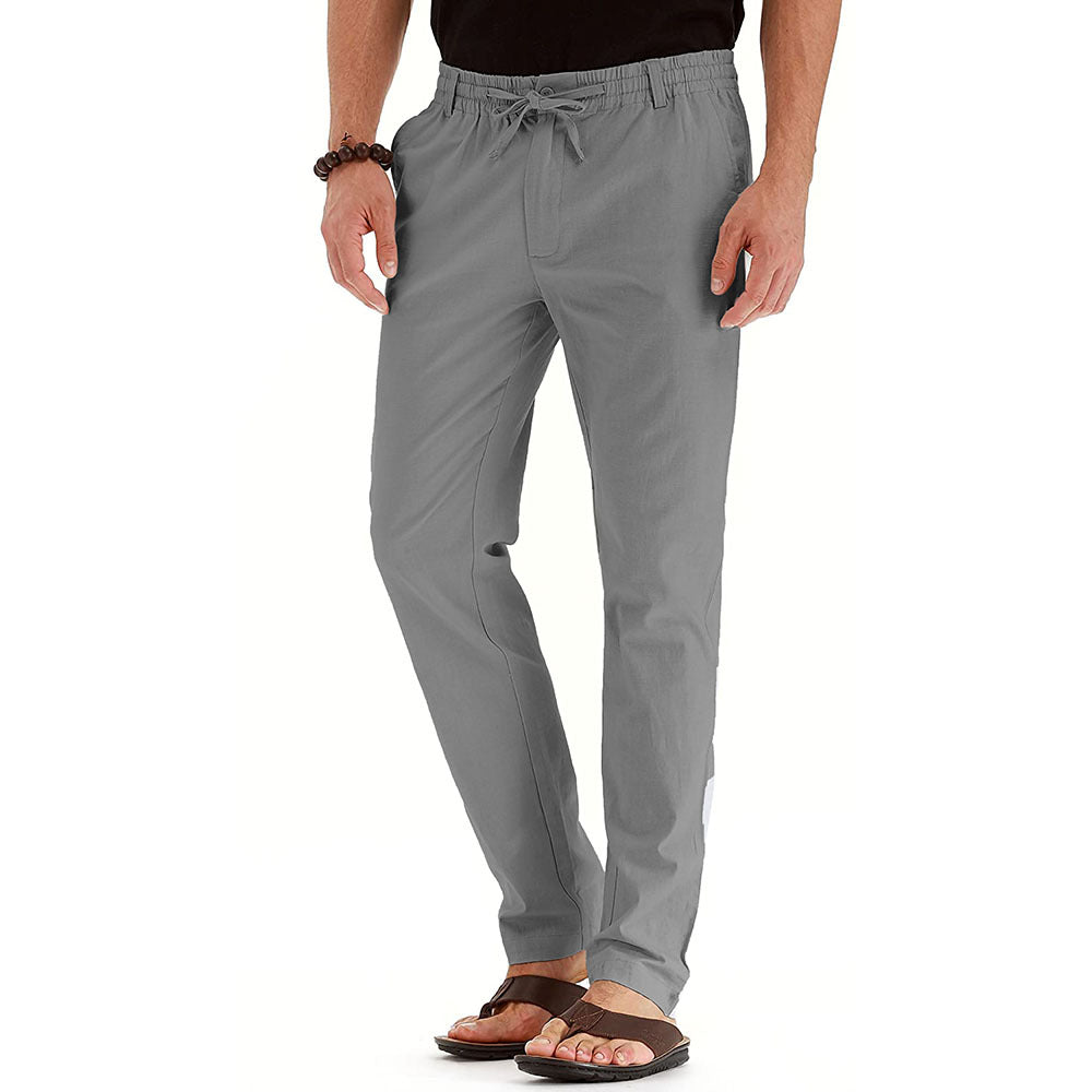 Men's Trousers Loose Oversized Track Pants Spring Summer Pants Mens Stretch Casual Slim Fit Elastic Waist Business Classic Trousers Male Black Gray