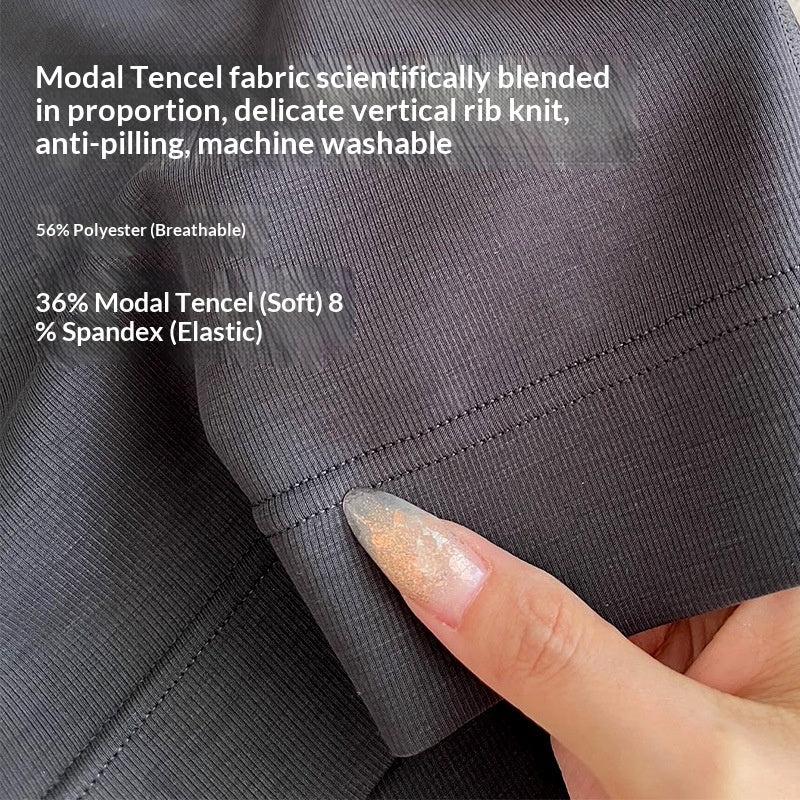 High-waisted Slightly Flared Drawstring-tied Butt-lifting Straight-leg Wide-leg Pants