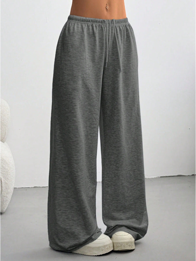 Straight-leg Minimalist Solid-color Womens Sweatpants