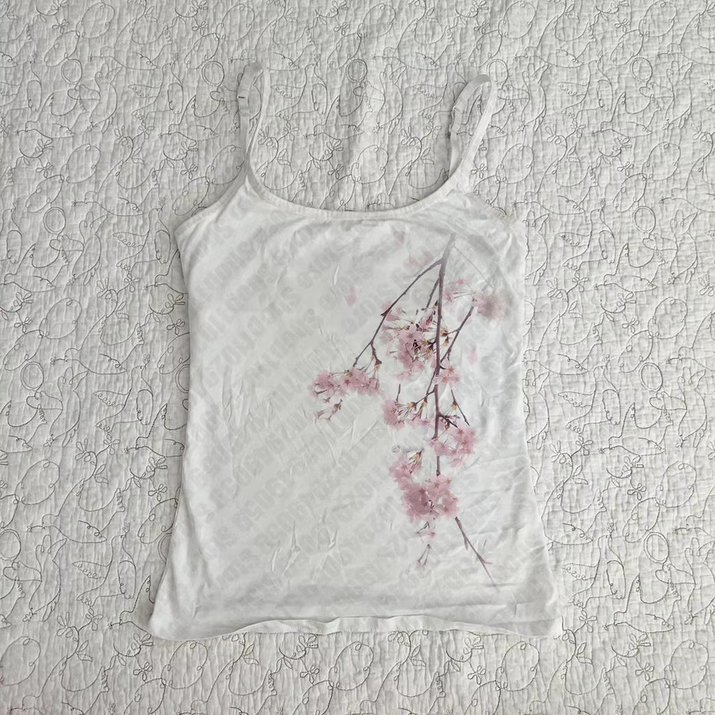 Summer Beach Vacation Style Printed Sassy Womens Camisole Tank Top