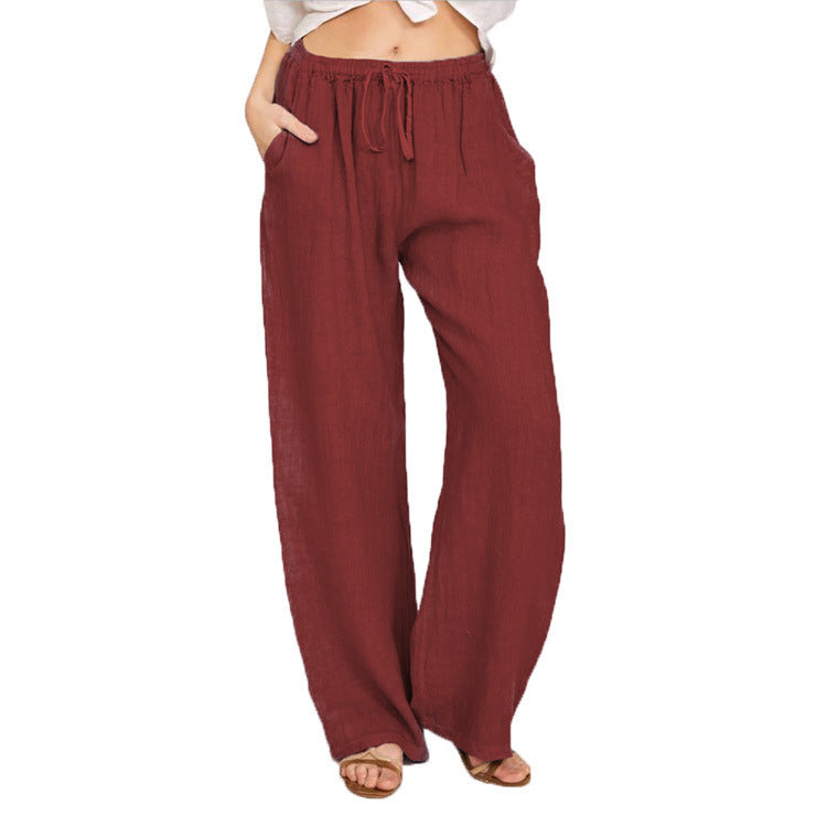 Casual Pants Men Loose Wide Leg Simple