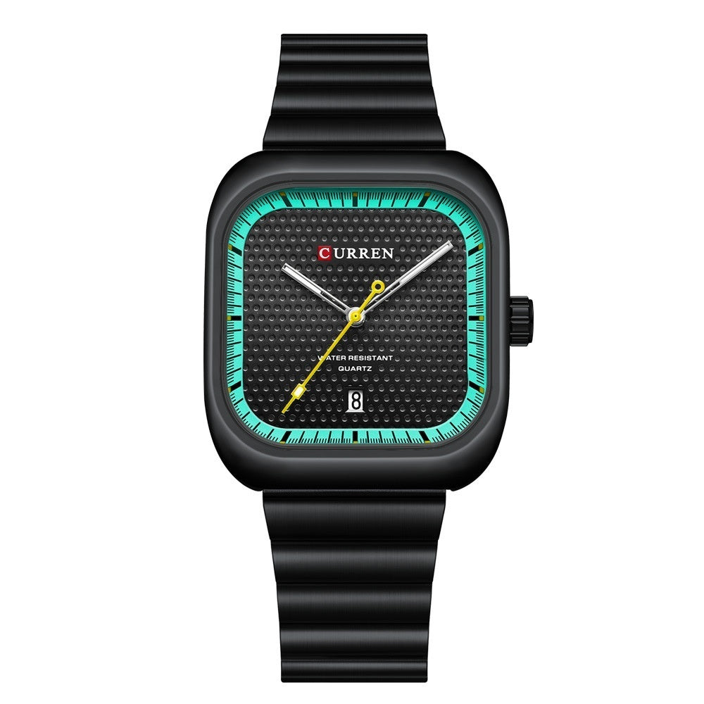 Unisex Square Couples Mesh-Strap Waterproof Watch