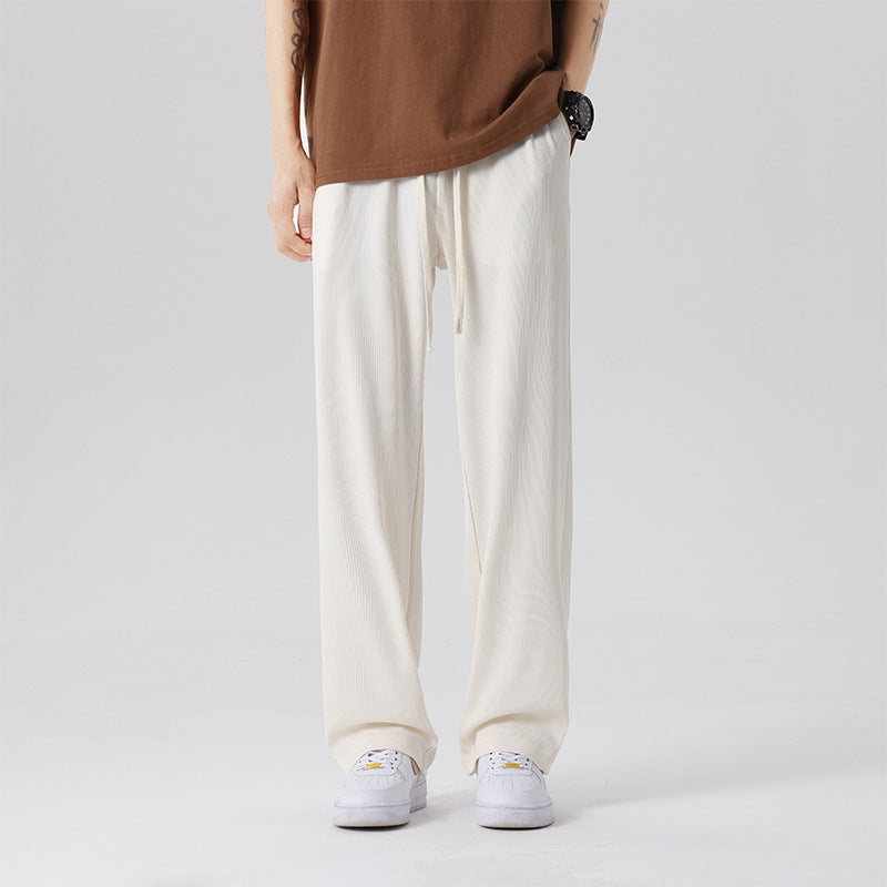 Mens Casual Loose-fitting Cropped Jogger Pants